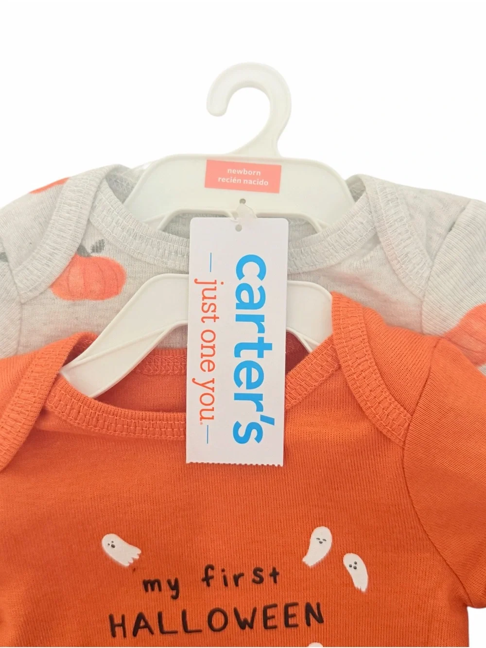 Carter's My First Halloween 2 Pack Newborn Bodysuits NWT